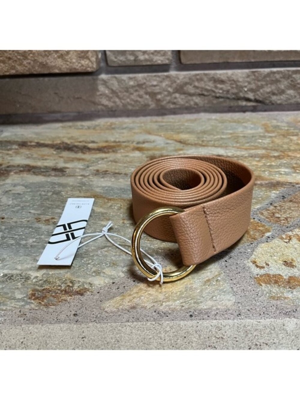 B-Low the Belt Mia Gold and Tan Chic Glam Business Casual Accent Belt NWT OS - Picture 7 of 12
